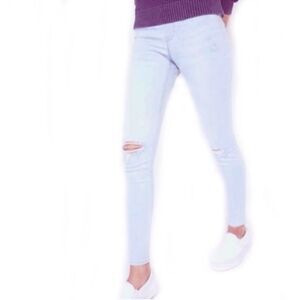 OLD NAVY | Light Blue Rockstar Mid-Rise Distressed Skinny Jeans Women’s Size 18